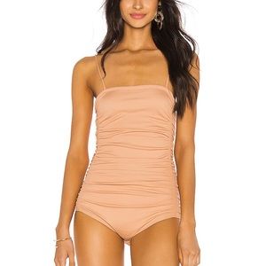 NWT Free People On Your Side Bodysuit, L, Clay